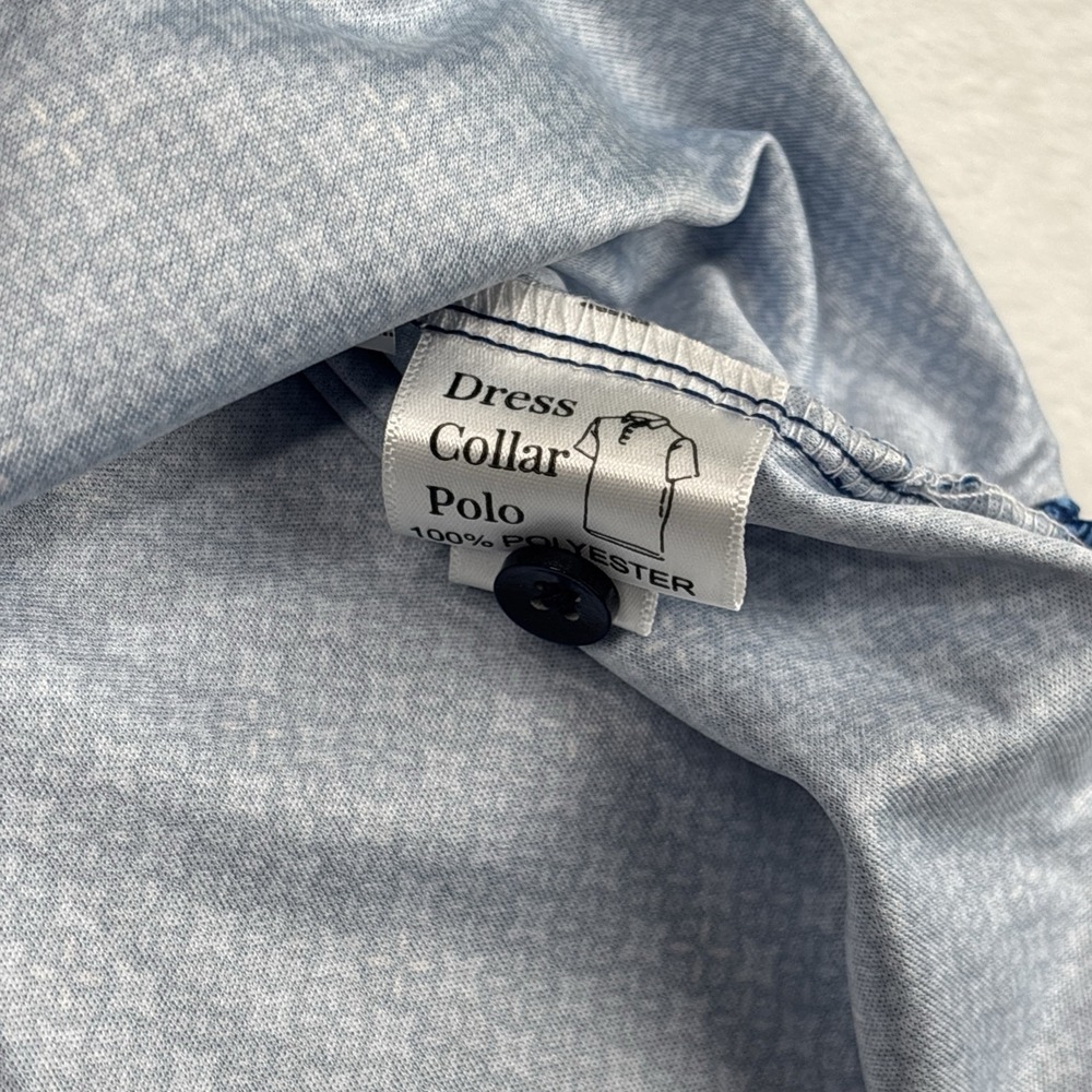 Collars and Co NWT Semi-Spread Collar Polo Lattice Blue - Size Small - Picture 3 of 7